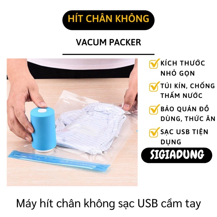 [SGD] Máy Hút Chân Không Mini - Bộ Hít Chân Không Thực Phẩm, Đồ Dùng Tặng 5 Túi 8188