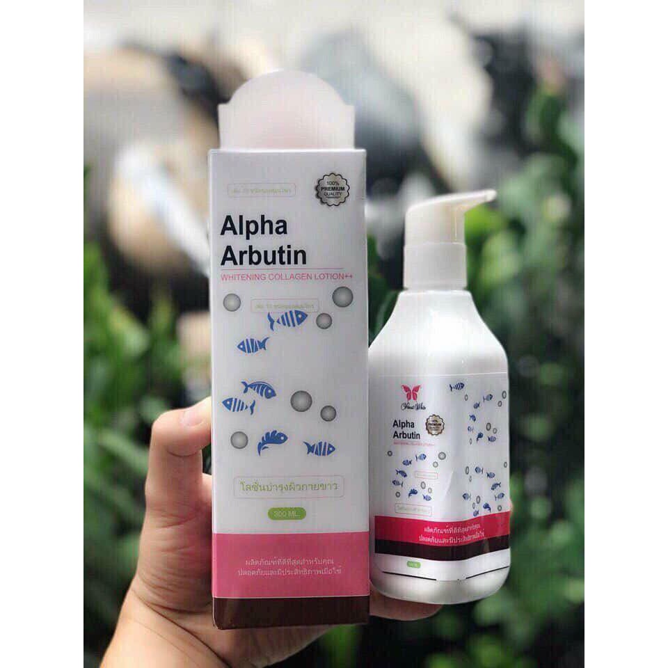 Dưỡng Thể Trắng Da White Collagen Alpha Arbutin Lotion 300ml - Thá
