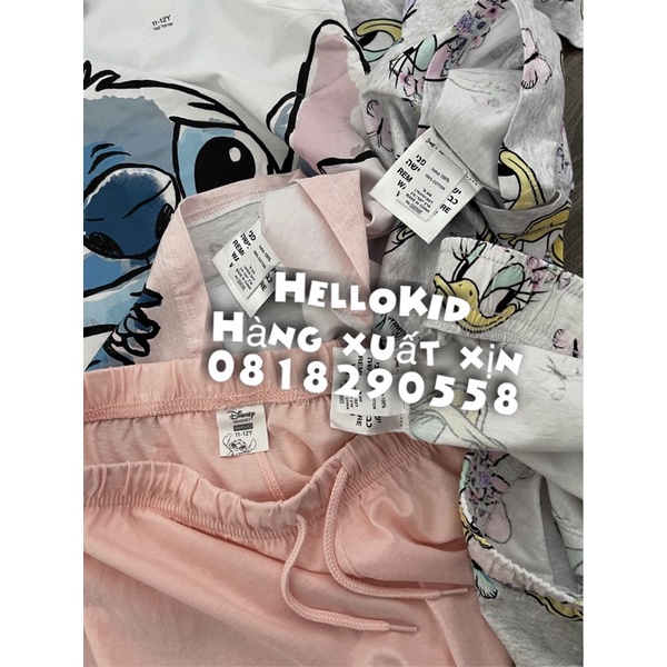 B162 - Bộ thun nhiều hình hoạt hình DT cộc cho mẹ và bé