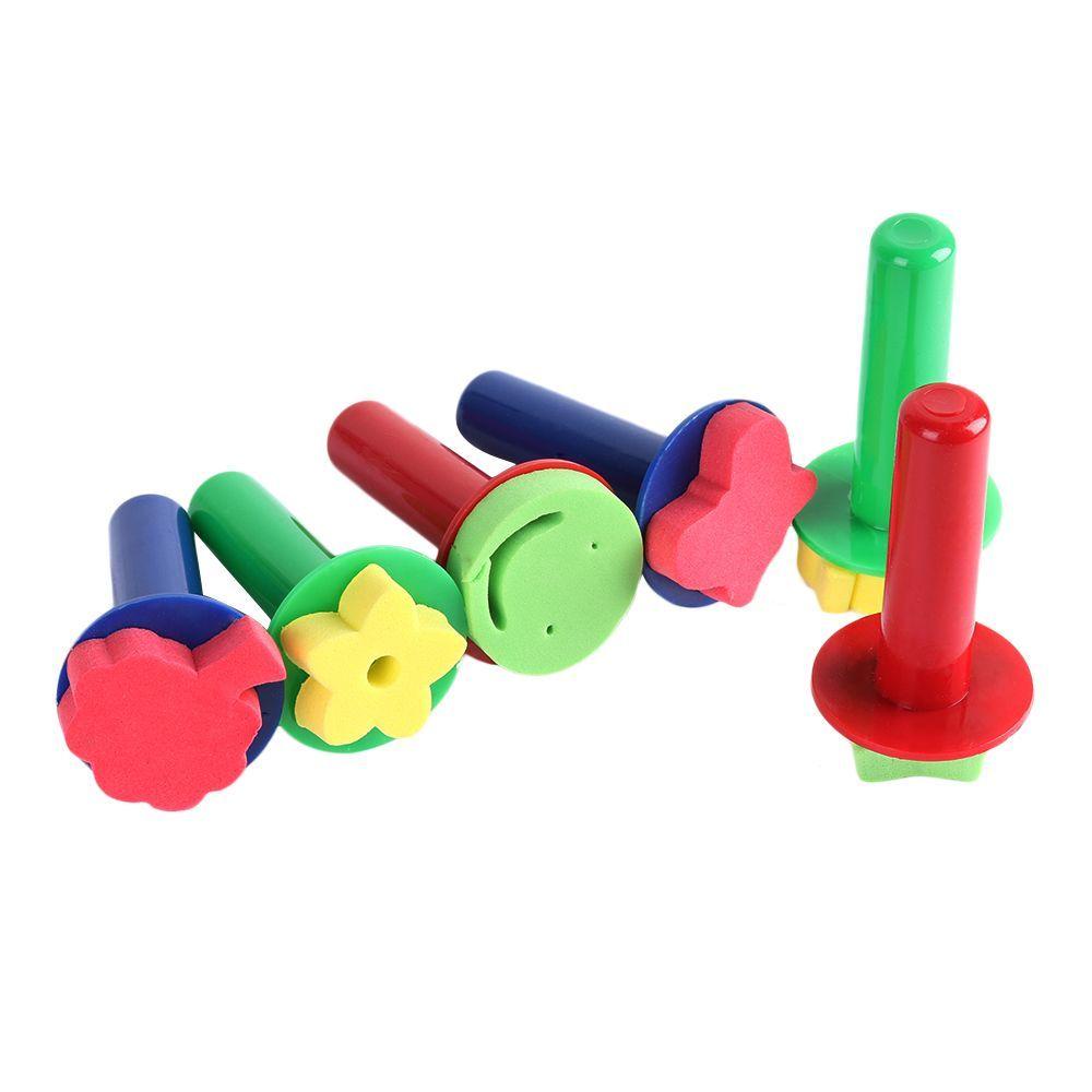 Bộ 6 Cọ Xốp EVA Vẽ Tranh Sáng Tạo Cho Bé