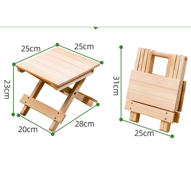 Ghế Gỗ Mini Gấp Xếp Gọn Dễ Dàng Mang Đi Du Lịch Dã Ngoại Tiện Dụng Để Cốp Ô Tô Được,Ghế Gỗ Gấp Xếp Đa Năng