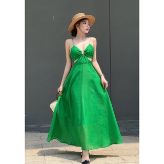 Đầm mini dây khoen cut eo Joven