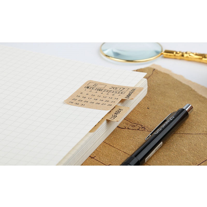 Set 2 Nhãn Dán Giấy Kraft Phân Loại Lịch 12 Tháng Sáng Tạo Đa Ứng Dụng