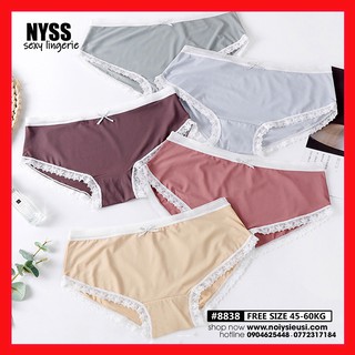Combo 10 Quần Lót Nữ Thun Lạnh Pha Su Phối Viền Ren Gợi Cảm QL8838 - Quần Lót Chất Liệu An Toàn Siêu Mát Lạnh
