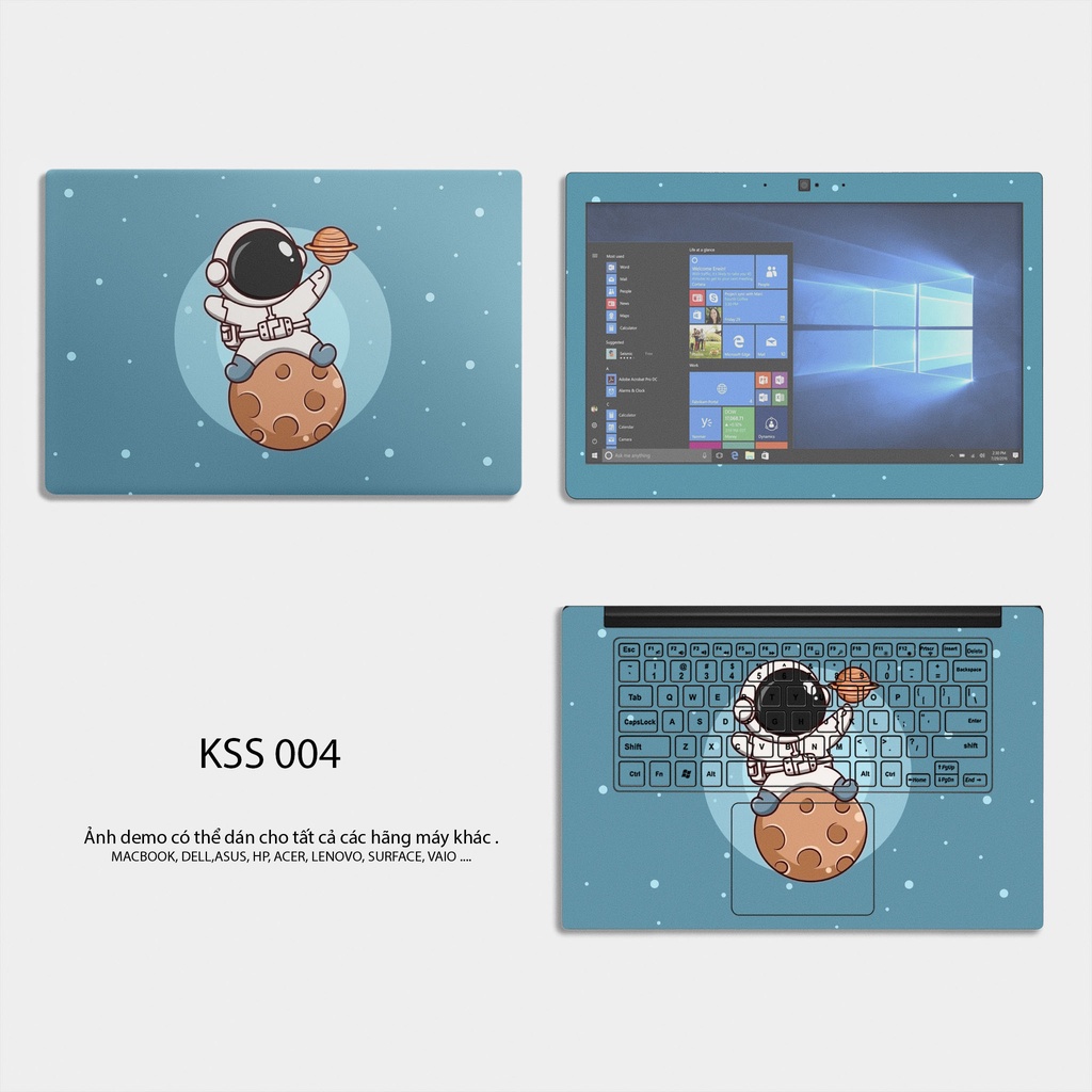 Skin Dán Laptop - Mẫu Phi Hành Gia phô mai que - KS004 - SKin Cắt Sẵn Theo Từng Model Máy