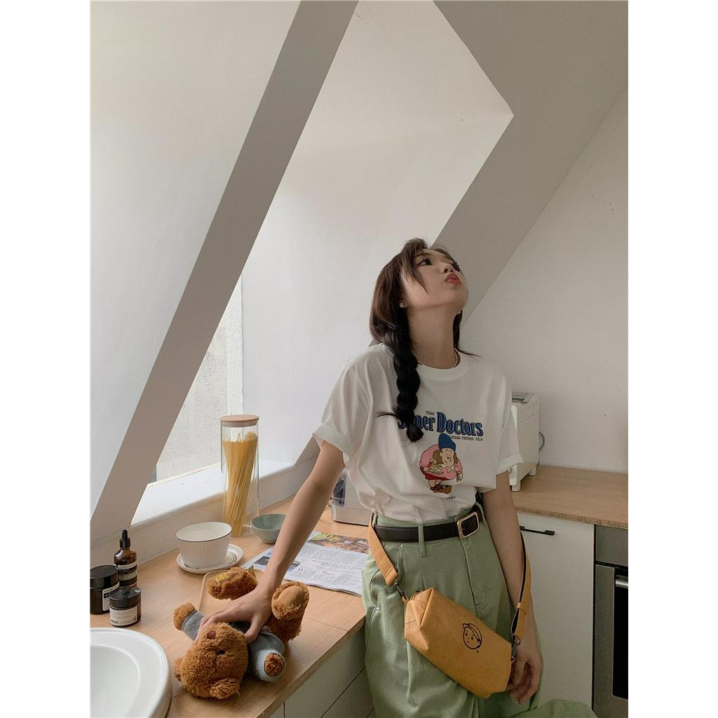 Áo Thun Cotton Ngắn Tay In Nhân Vật Phong Cách Mới Mùa Hè 63679