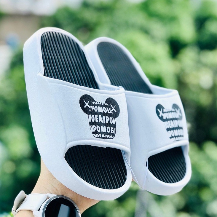 Dép Gấu ❤️FREESHIP + HỘP❤️ dép thể thao quai ngang nam nữ đế độn 4cm có tem mác, bao bì đầy đủ, dép đi mưa