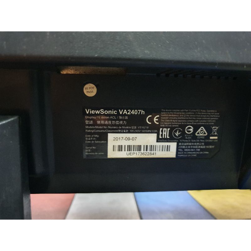 MÀN HÌNH LCD 24IN VIEWSONIC VA2407H CŨ ĐẸP | BigBuy360 - bigbuy360.vn