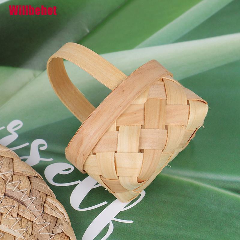 Giỏ Đan Mây mini Dễ Thương Dành Cho Nhà Búp Bê