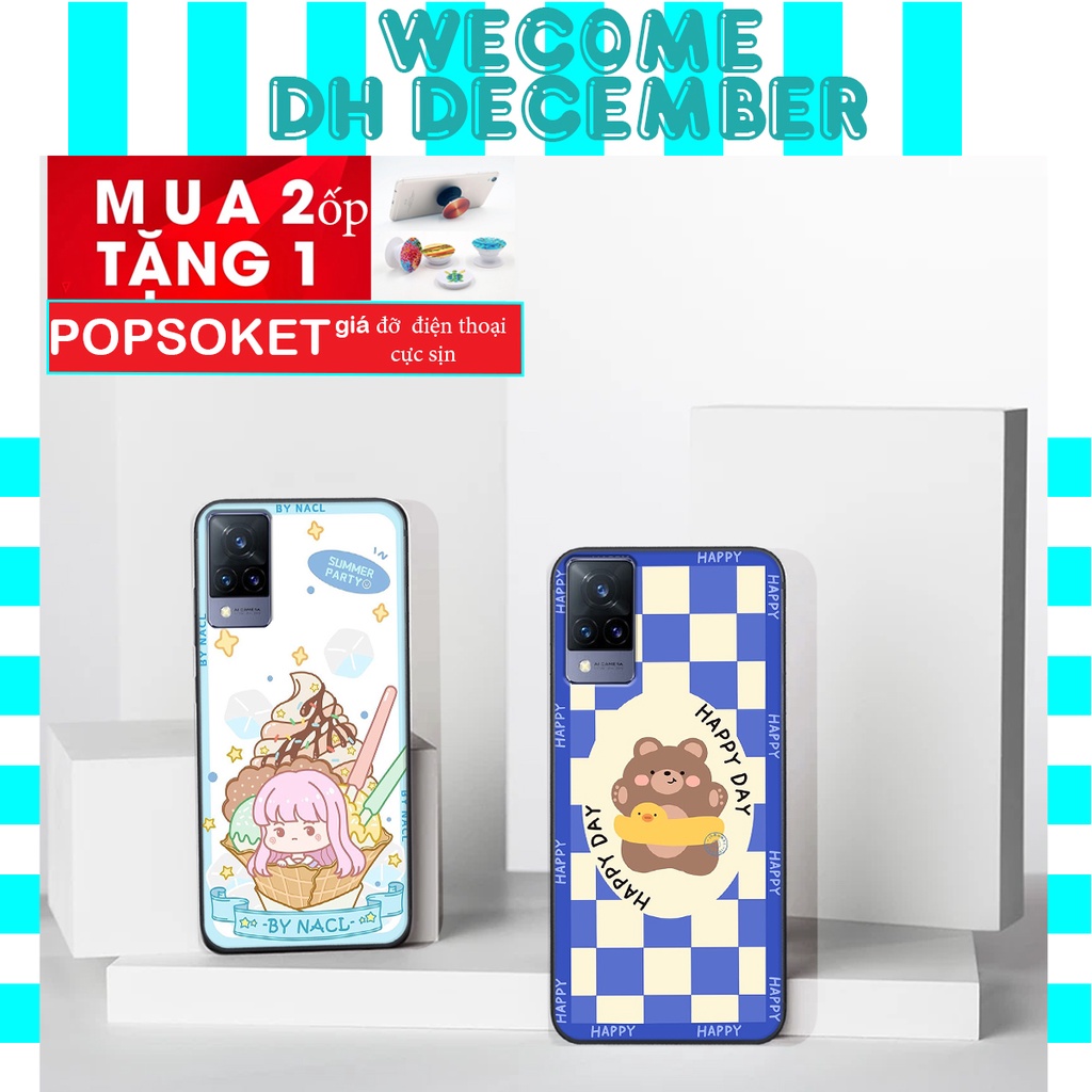 Ốp lưng Vivo V21 5G  in hình 3D gấu mới nhất - sang - chảnh - ĐẸP- BỀN