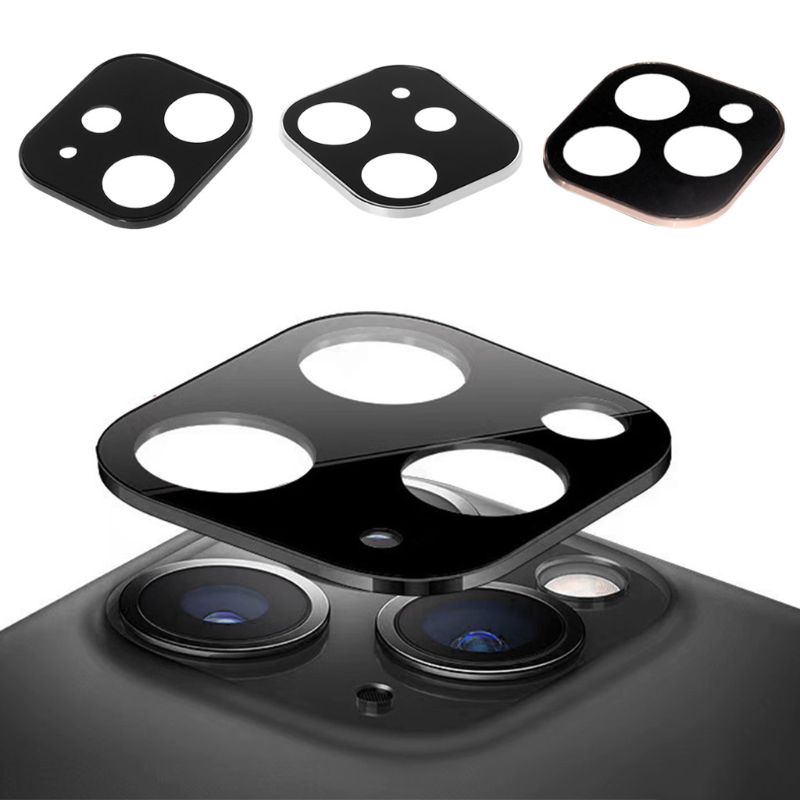 Kính Cường Lực Bảo Vệ Ống Kính Máy Ảnh Sau Bằng Kim Loại Cho Dòng Điện Thoại Iphone 11