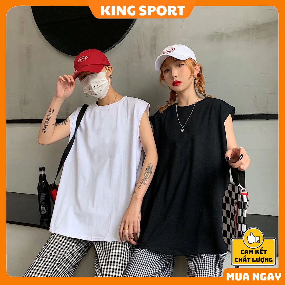 Áo tank top nữ nam ba lỗ sát nách form rộng big size unisex vải thun lạnh cotton mềm mịn thoáng mát cao cấp KING SPORT | WebRaoVat - webraovat.net.vn