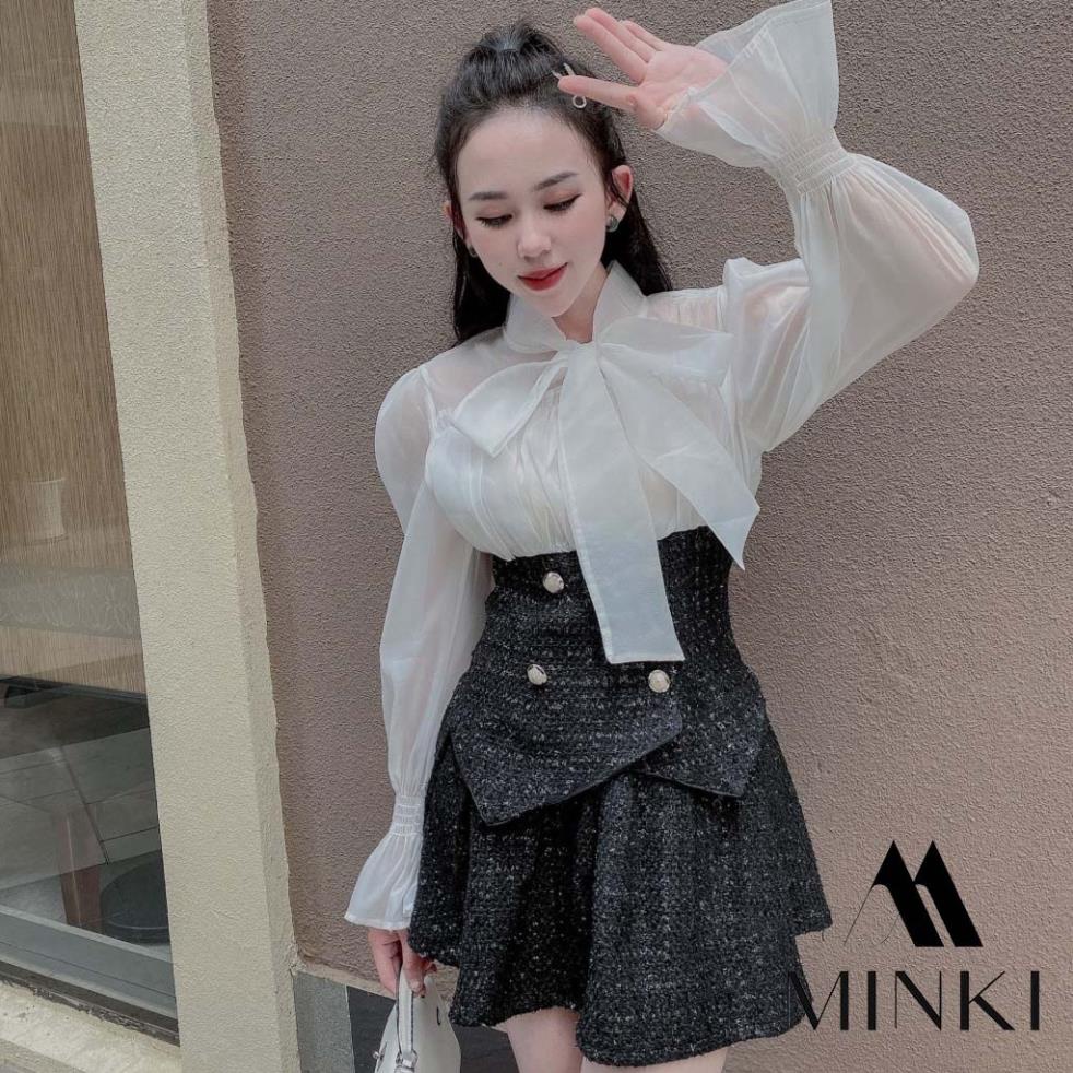 [NEW2022] SET DẠ KÈM ÁO SƠ MI VOAN TƠ TIỂU THƯ - CHẤT LIỆU CAO CẤP CHO DỊP TẾT ĐẾN XUÂN VỀ - HAI MÀU ĐỎ VÀ ĐEN | BigBuy360 - bigbuy360.vn