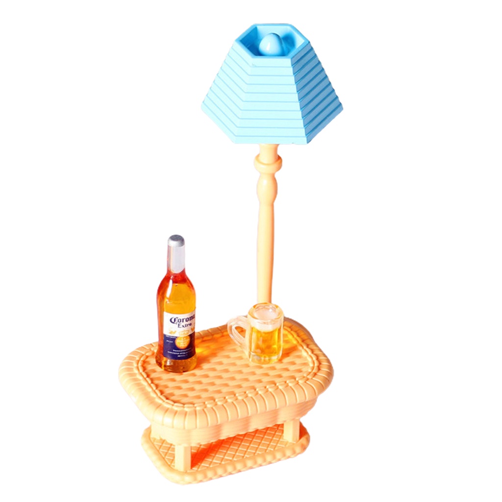 Mô Hình Bộ Bàn Ghế Mây Mini Dùng Để Trang Trí Phòng Khách