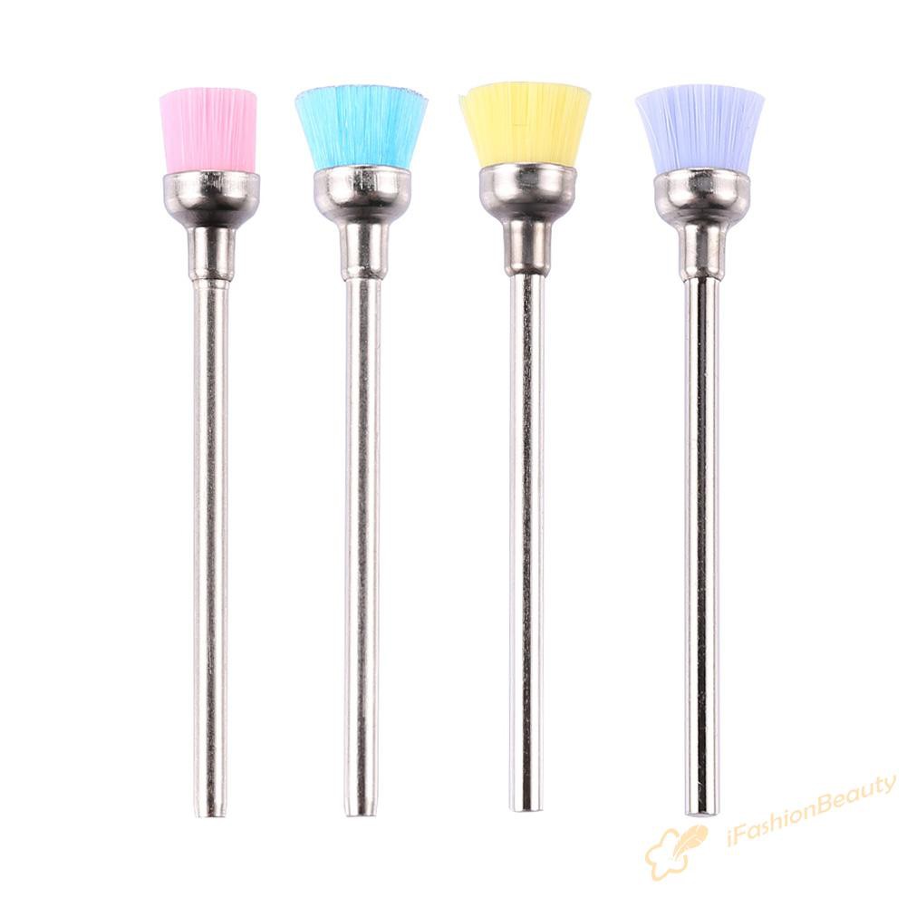 【New】Nylon Nail Art Drill Cleaning Brush Bit Electric Manicure Polishing Files