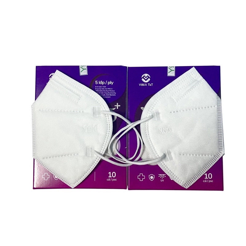 Combo 10 Hộp Khẩu Trang 5 Lớp Yoki N95 Kháng Khuẩn Lọc Bụi Mịn 1 Hộp 10 Cái