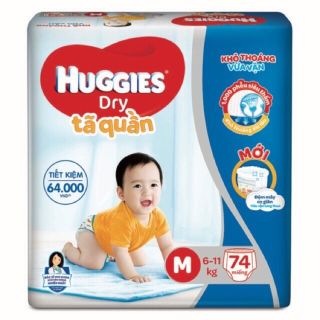 Tã quần huggies m74/l68/xl62