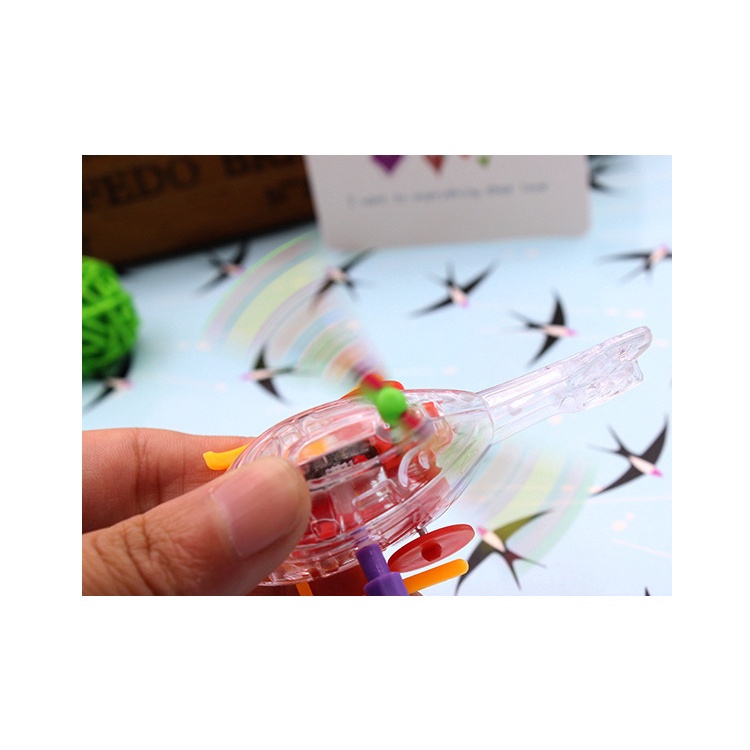 1 Máy Bay Đồ Chơi mini Lên Dây Cót Màu Trong Suốt Cho Bé
