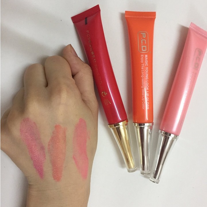 Combo 2 Tuýp Dưỡng môi sau phun xăm PCD , Son dưỡng kích màu môi màu ĐỎ CAM HỒNG, Dưỡng môi hồng Loại 1