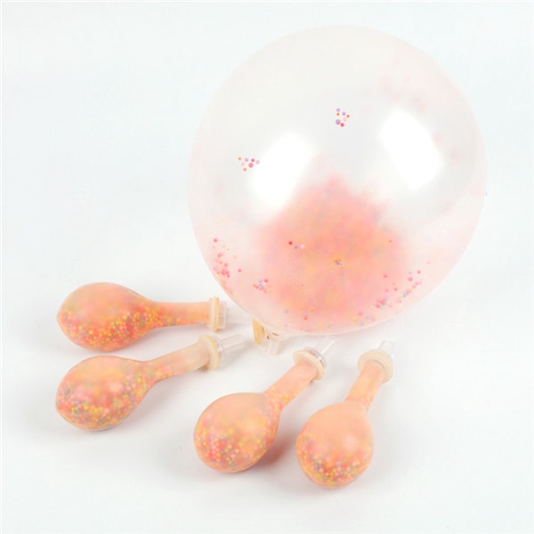Bộ 5 Cái Bong Bóng Latex Trong Suốt Phối Hoa Giấy Kim Tuyến Lấp Lánh Trang Trí Tiệc Sinh Nhật/Tiệc Cưới