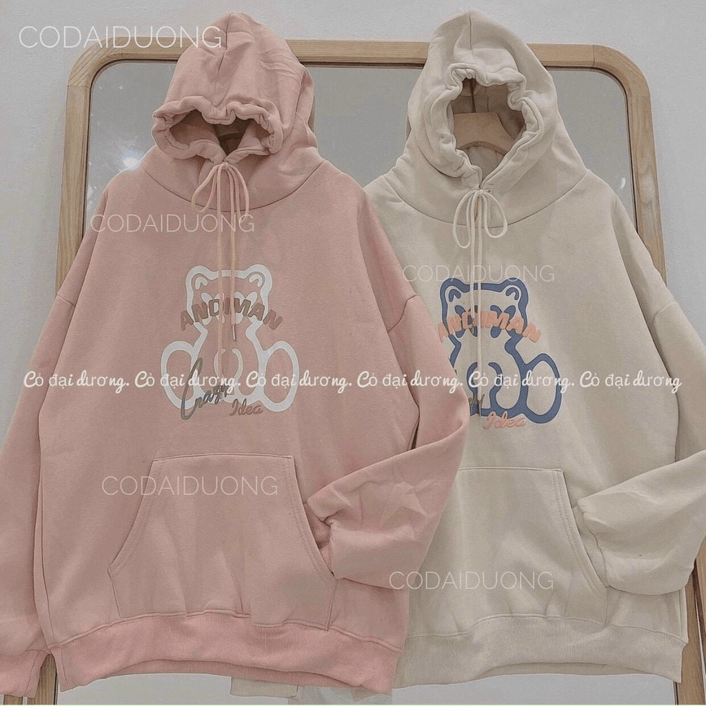 ÁO KHOÁC NỈ CÓ MŨ CON GẤU CỰC XINH THỜI TRANG CHO CÁC BẠN TRẺ , TÔN DÁNG 2022 MIDU FASHION