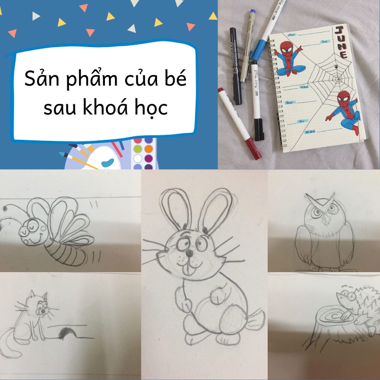 Khoá học VẼ THẾ GIỚI HOẠT HÌNH CHO BÉ