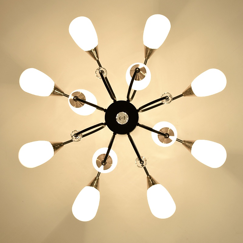 Đèn chùm, Super Vilighting, Mã CN6-15, AC220, RA80 ,CRI&gt;90,6- 15 tay, cs 75-135W, Đui E27, Mạ tĩnh đện Bảo hành 48 tháng