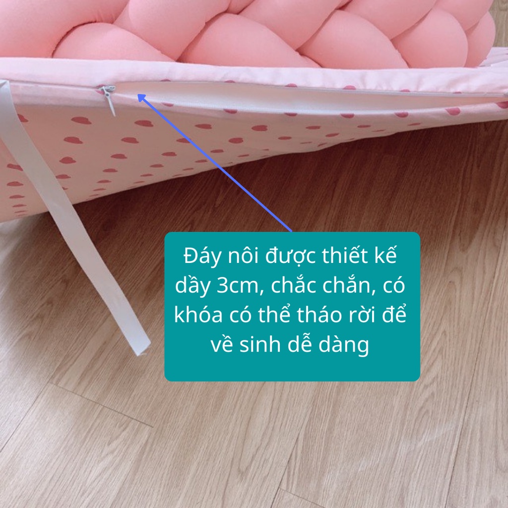 Nôi xoắn handmade Tree Story, nôi sơ sinh ngủ chung giường cho bé