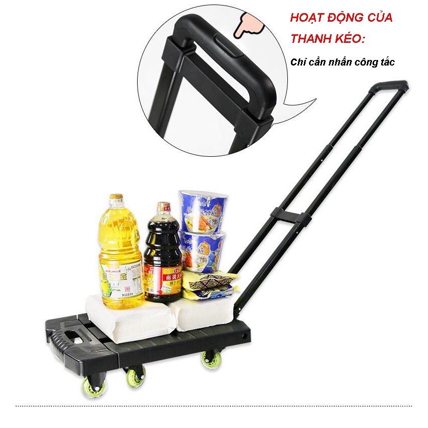 Xe Đẩy Hàng Gấp Gọn SIÊU NHẸ, tiện dụng, chịu lực 200kg