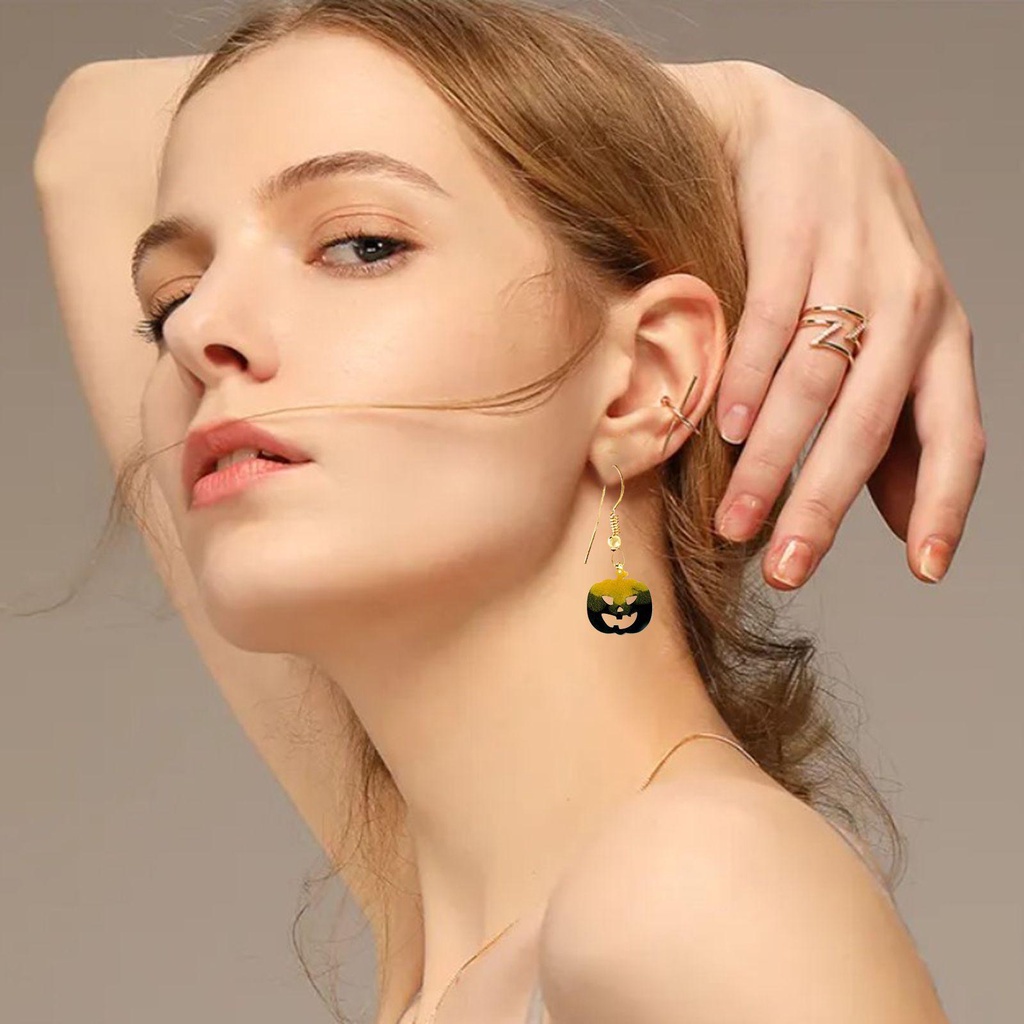 JONYE Bộ 8 Khuôn Silicone Làm Bông Tai Hình Nhện Phong Cách Halloween