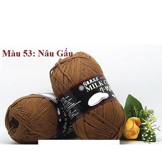 Len Milk Cotton Loại 1 125g hàng chuẩn đẹp