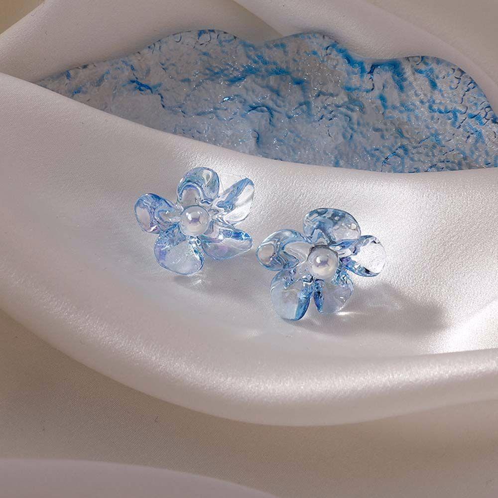 Bông Tai Hình Hoa Bằng Nhựa Acrylic Lấp Lánh Thanh Lịch Cho Nữ