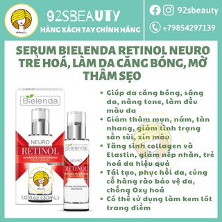 Serum Bielenda Retinol Neuro chống lão hoá, trẻ hoá da, làm da căng bóng, mờ thâm sẹo