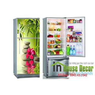 Miếng Dán Trang Trí Tủ Lạnh Chống Thấm Nước - Chất Liệu Decal Bóc Dán - Phù Hợp Mọi Loại Tủ - Râm Bụt