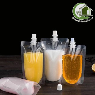 Túi có vòi trong suốt có nắp đậy - 500ml - túi lớn 13cm x 21cm
