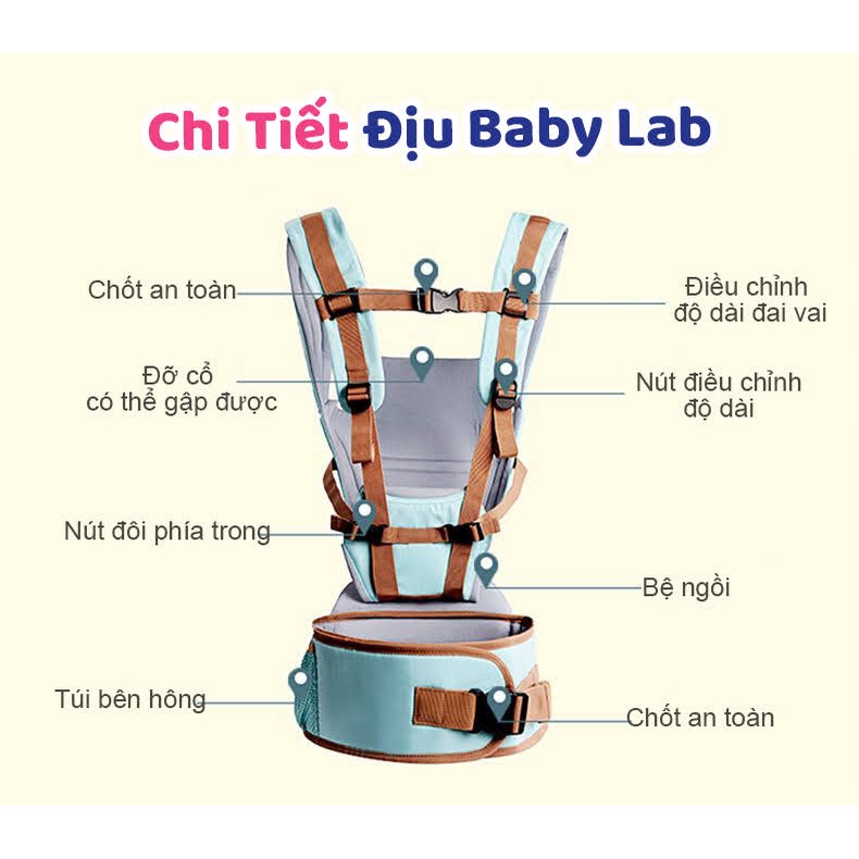  [Sỉ/Lẻ] Địu ngồi trẻ em Babylab cho bé từ 0-3 tuổi