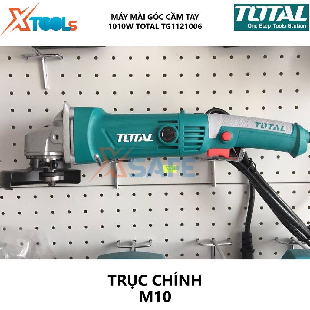 Máy mài góc cầm tay TOTAL TG1121006  máy cắt kim loại điều chỉnh tốc độ công suất lớn 1010w bền, hiệu suất cao [XTOOLs]