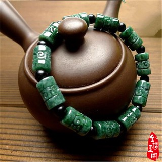 Vòng tay chuỗi hạt ngọc lục bảo nhân tạo