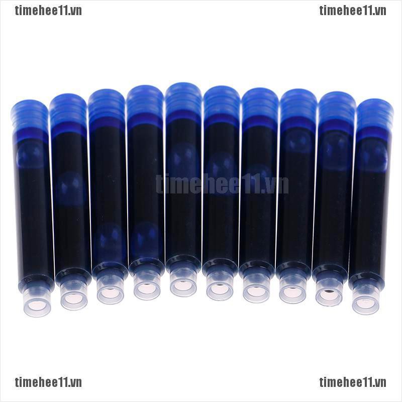 [COD+timehee11]10pcs fountain pen ink cartridges Black assurance 3.4mm Cali