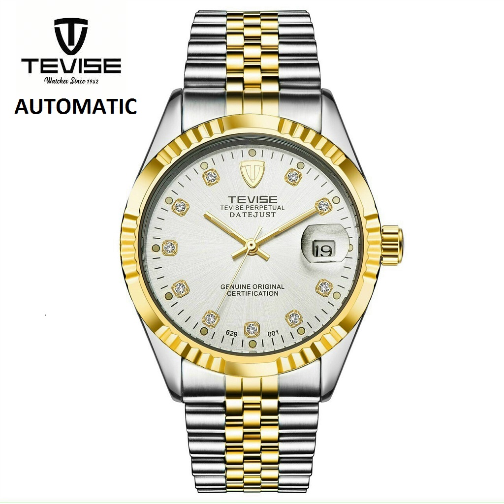 [Ảnh thật] [ Đồng Hồ Cơ ] Đồng hồ cơ nam automatic của Tevise, chống nước 3ATM, dây thép 316L đúc đặc