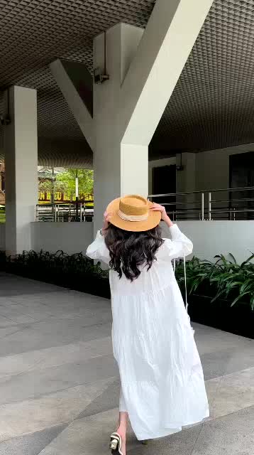 VÁY SƠ MI TAY PHỒNG DÁNG DÀI CỔ TÀU DỄ THƯƠNG HÀN QUỐC