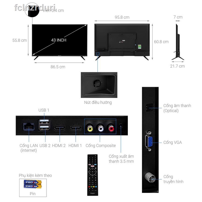 ✆☬✕[]Smart Tivi Casper 43 inch 43FX6200 (Vận chuyển miễn phí khu vực TP Hà Nội) | BigBuy360 - bigbuy360.vn