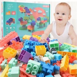 Lego Nhựa Dẻo Cao Cấp Đàn Hồi Cao ,Chịu Nhiệt Tốt 40 Chi Tiết