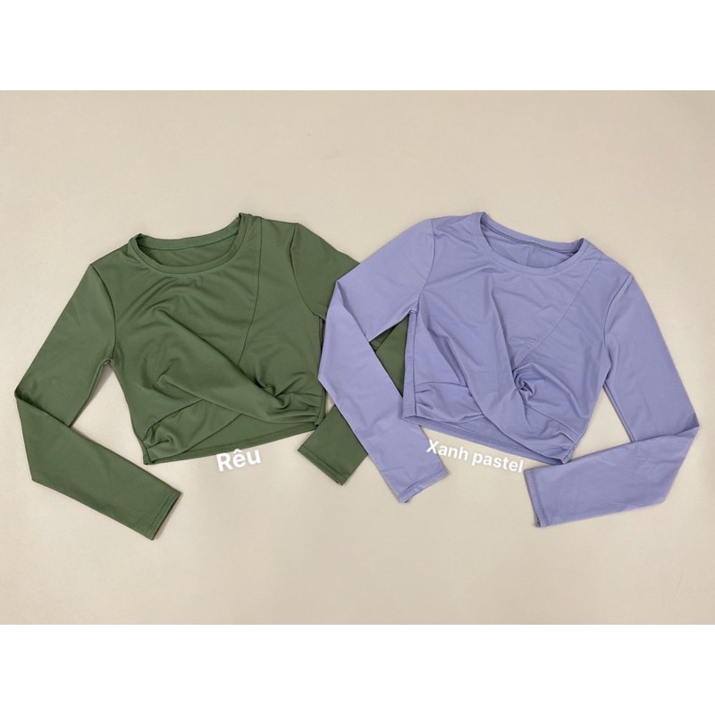 ÁO CROPTOP TAY DÀI ĐẮP EO CỰC XINH