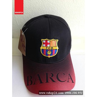 MŨ LƯỠI TRAI CLB BARCA MÀU ĐEN 036