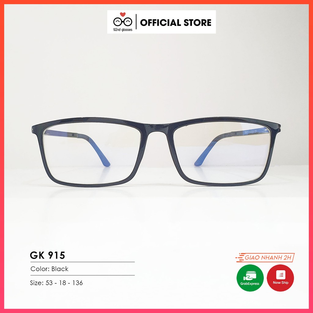 Gọng Kính Cận Chữ Nhật Basic 915 - Tặng Mắt Cận Miễn Phí