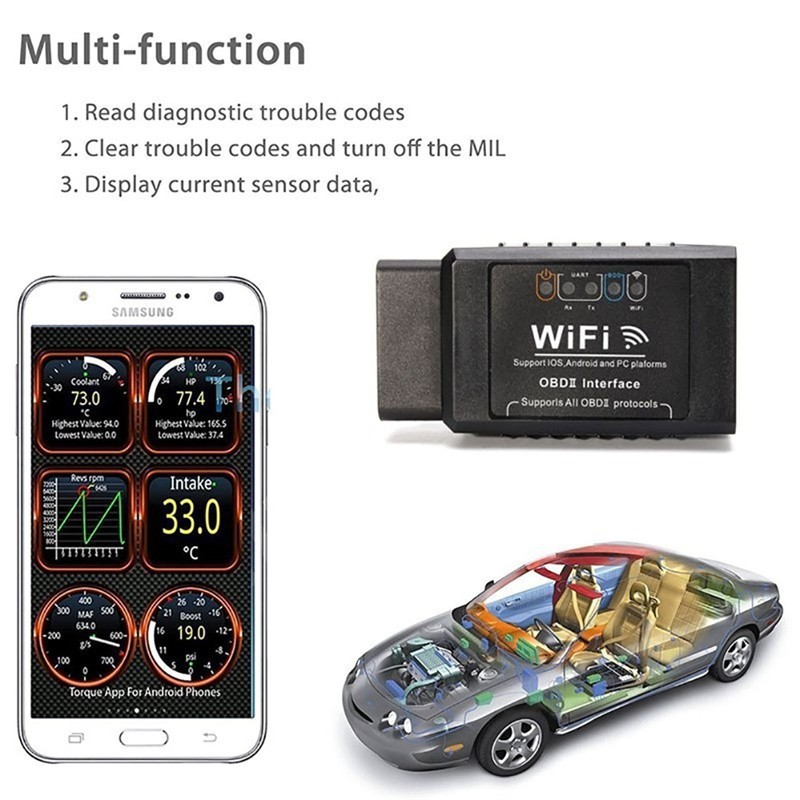 Thiết Bị Chẩn Đoán V1.5 Obd2 Elm327 Wifi Tự Động Kết Nối Elm327 loa bluetooth