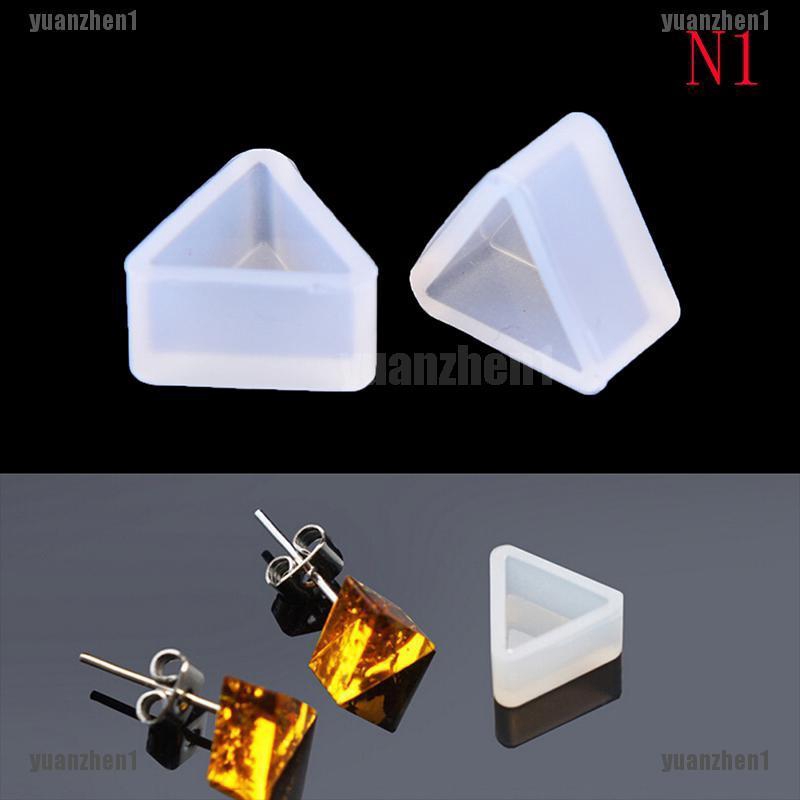 2 Khuôn Silicone Trong Suốt Làm Bông Tai DIY