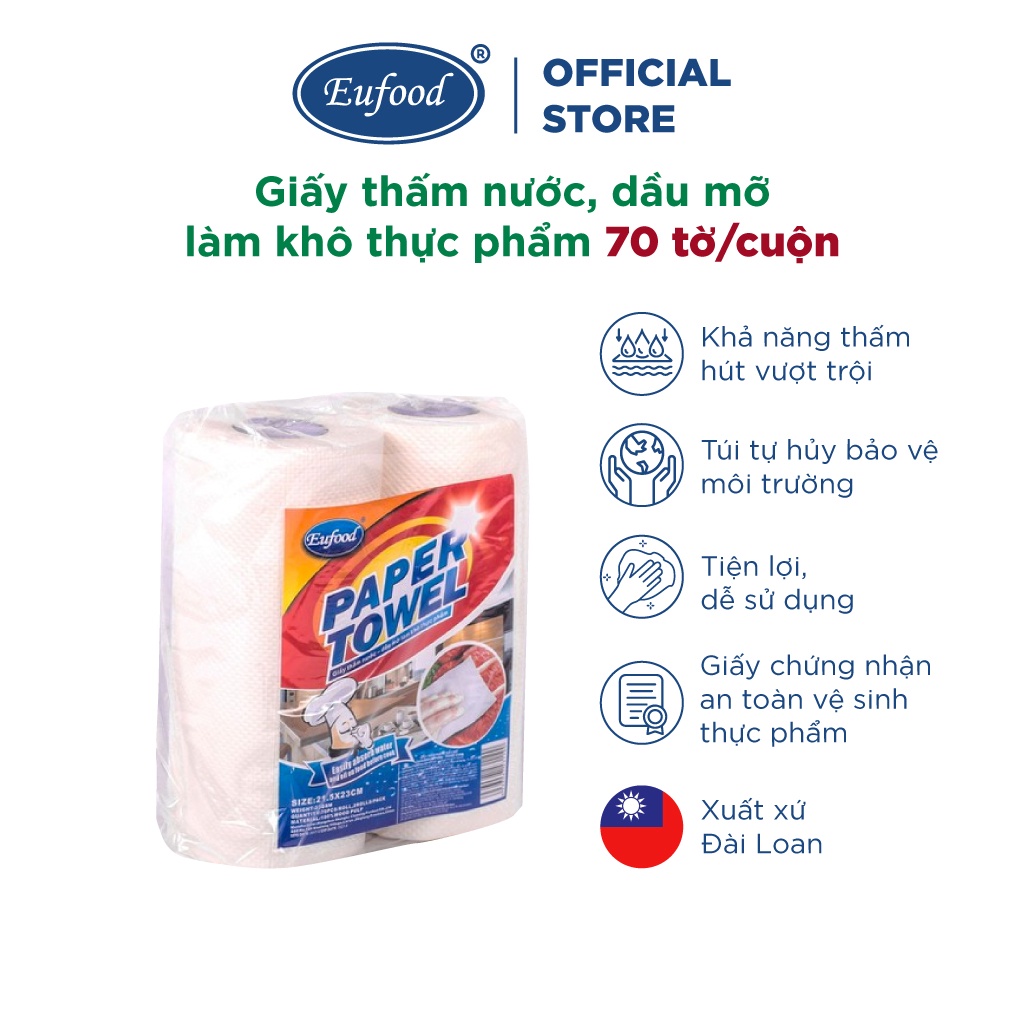 Giấy Thấm Nước, Thấm Thịt, Dầu Mỡ, Làm Khô Thực Phẩm  - EUFOOD Việt Nam - Nhập Khẩu Chính Hãng