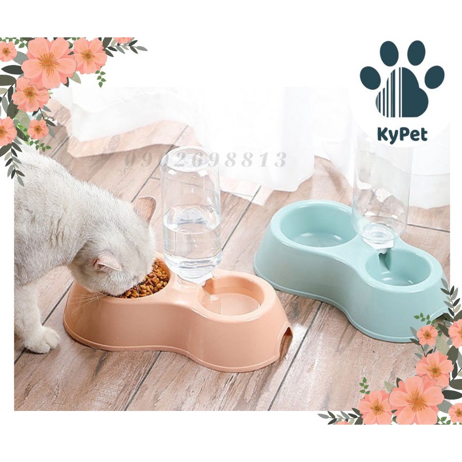Bát Ăn Kèm Bình Nước Tự Động Cho Thú Cưng